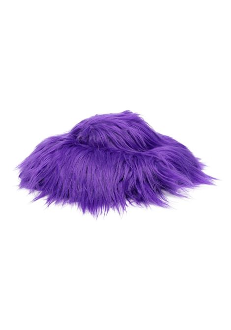 Purple faux-fur fedora hat Ruslan baginskiy - women